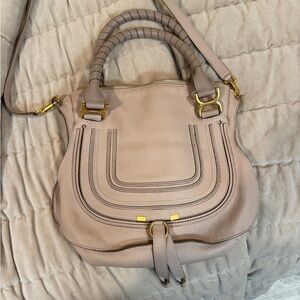 Chloé Marcie Satchel in Light Dusty Pink